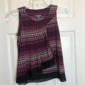Roz & Ali Sleeveless Blouse   Size Petite Small